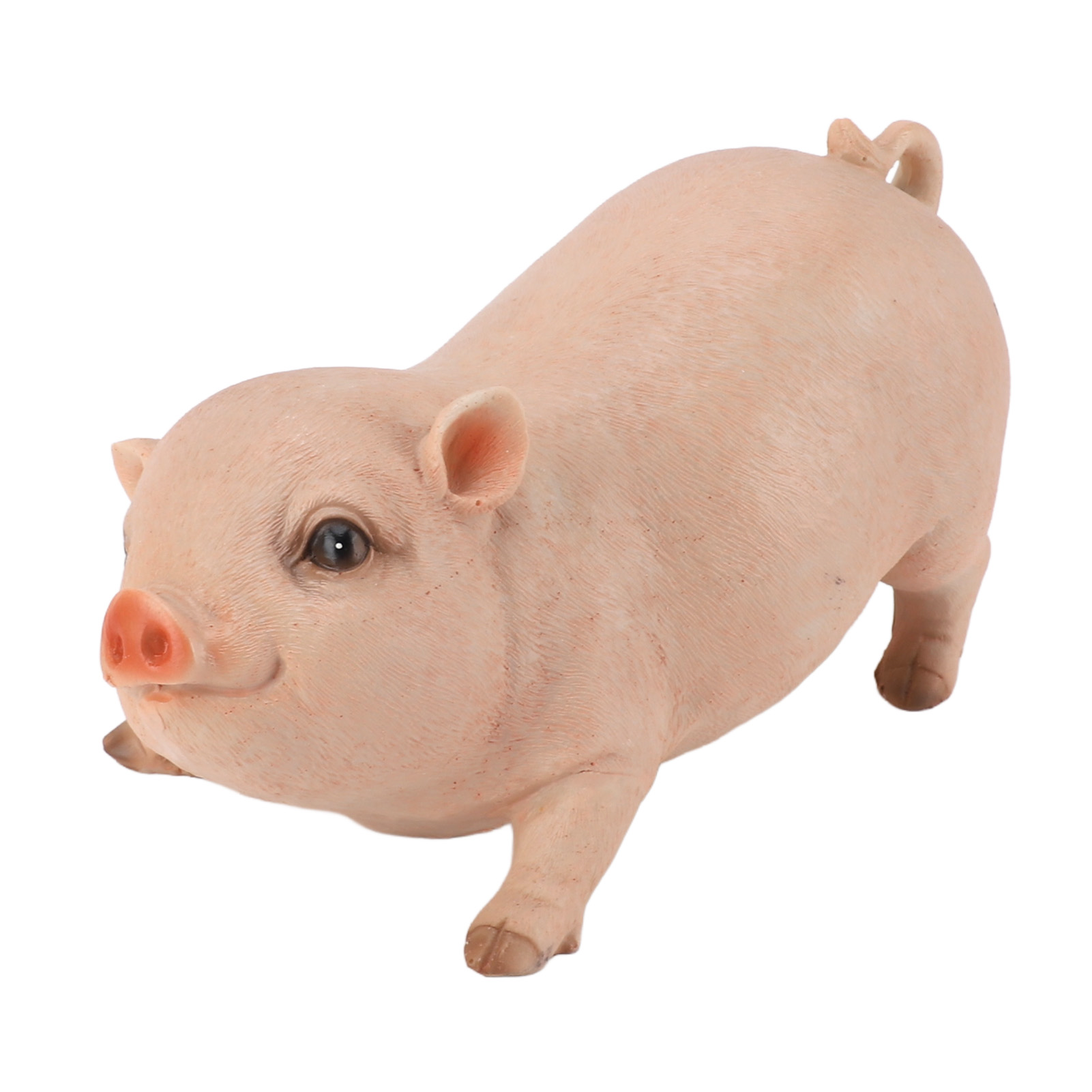 26 Cm Große Gartenschwein-statue, Bezaubernde Und Realistische Harzfigur, Exquisit, Für Die Dekoration Im Innen- Und Außenbereich, Rosa.