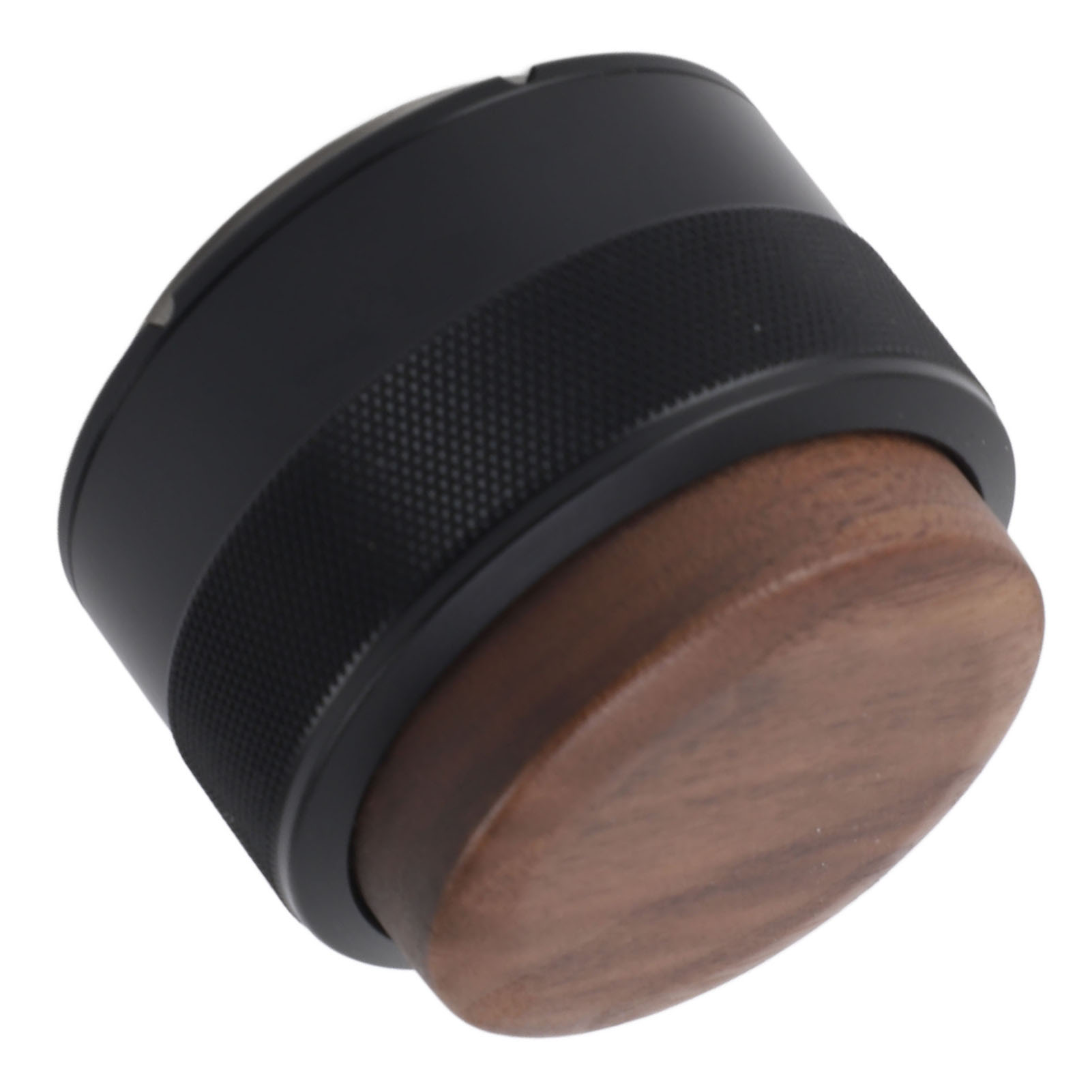 Kaffeespender, Tamper Mit Konstantem Druck, Edelstahl 304, Holzgriff, Kaffeepegelregler Für Die Kaffeezubereitung, 58 Mm (schwarz)
