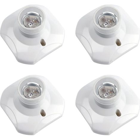 E27-schraubfassung Für Deckenleuchten, Led-lampenfassung, E27-sockel, Weißer Kunststoffsockel Für Wandleuchten, 220–240 V Wechselstrom, 4er-pack