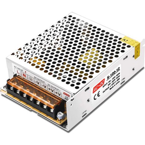 Zolginah 12v 10a Wechselstromwandler 110/220v Auf Gleichstrom-schaltnetzteil 120w Für Cctv, Radio, Computerprojekte, Led-lichterketten