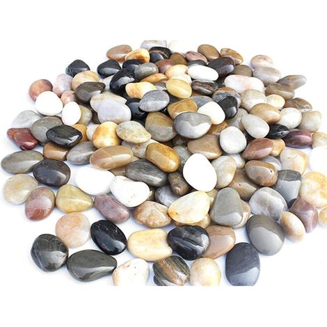 Zolginah Natürliche, Polierte Zierkiesel, Dekosteine, Naturkies Für Den Garten, Steine 2–4 Cm, 0,9 Kg, Kiesel Für Garten/aquarium/pflanzendekoration