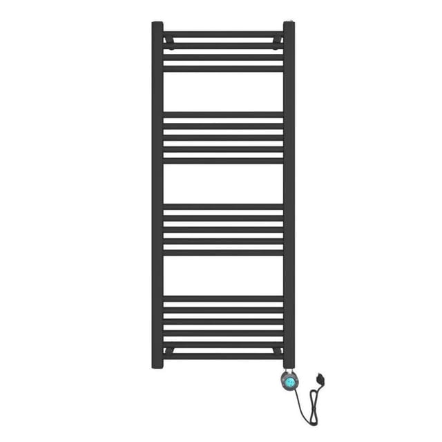 Belrad Elektrischer Badheizkörper 1800x550 mm Schwarz mit 900 W Heizpatrone