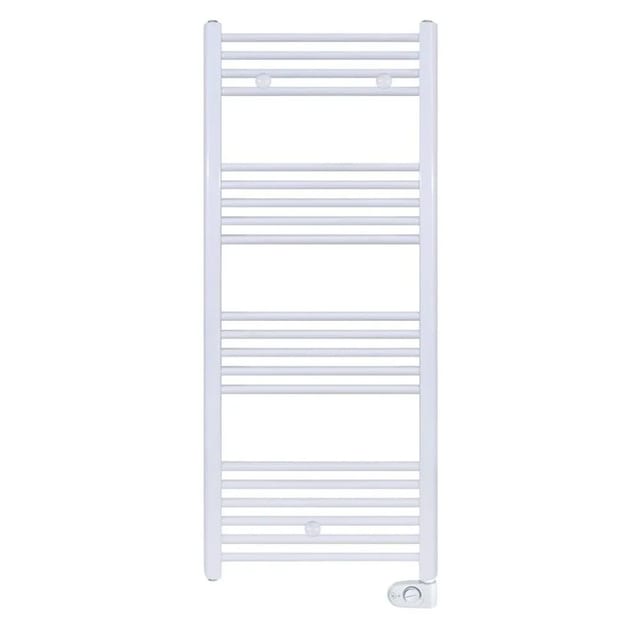 Belrad Elektrischer Badheizkörper mit Thermostat Weiß 1200x500 mm 695 W 230 V inkl. Befestigungsmaterial