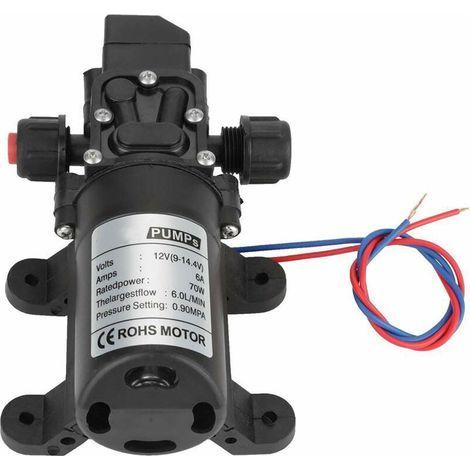 Selbstansaugende Wasserpumpe - Dc 12v 0,9mpa 6l/min 70w Selbstansaugende Membran-hochdruckwasserpumpe