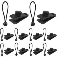 Lntyq 10er-pack Planenclips + 10 Gummispanner, Planenklemmen Mit Verriegelungsmechanismus, Greifschrauben, Clips Für Outdoor-planen, Zelte, Camping, Markisen