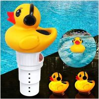 Pool-chlor-spender, Schwimmender Chlor-spender Für Schwimmbäder, Schwimmender Chlor-spender Mit Solarleuchte, Großer Pool-spenderhalter 6 X 3