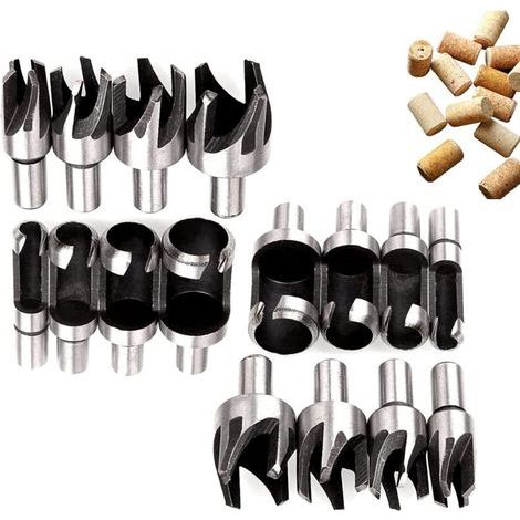 Holzdübelschneider, 16-teiliges Zapfenbohrer-set Aus Kohlenstoffstahl, Kegelbohrer-set 6 Mm/10 Mm/13 Mm/16 Mm
