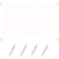 Rechteckiges Sonnensegel 2,5 X 3 M, Cremefarben, Wasserdichtes Material, 95 % Uv-schutz, Für Den Außenbereich, Garten, Terrasse Und Pool
