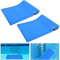 Lntyq 2-teilige Poolleitermatte, 23×90cm Große Poolstufenmatte, Poolleiter-schutzmatte Mit Rutschfester Textur, Für Poolstufen, Treppen Und Leitern