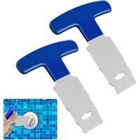 Lntyq 2-teiliges Poolstopfen-entfernungswerkzeug-set Mit Griff, Verbessertes Werkzeug Zum Entfernen Von Metallösen Für Aufstell- Und Einbaupools, Einlauf-whirlpools, Einlassarmaturen, Kompatibel