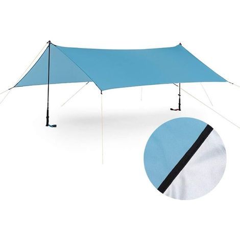 Rechteckiges Sonnensegel 3 X 4,5 M, Wasserdicht, Mit Uv-schutz, Strapazierfähiges Oxford-gewebe, Für Den Außenbereich Auf Balkon, Garten Und Terrasse, Blau