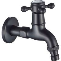 Lntyq Wandarmatur Aus Messing Für Kaltwasser, Geeignet Für Bad, Wc, Waschbecken, Waschmaschine Und Garten, Oberfläche: Ölgebronzefarben