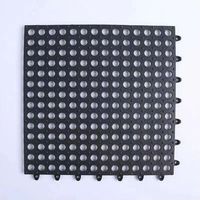 Lntyq Set Mit 4 Ineinandergreifenden Drainagefliesen, 30,5 X 30,5 Cm, Rutschfest, Für Poolboden, Badewanne, Modulare Dämpfungsmatte Aus Weichem Pvc, Grau