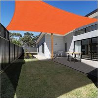 Rechteckiges Sonnensegel 2x3m, Orange, Wasserdicht, Uv-schutz, Für Garten, Terrasse, Patio, Pool, Inklusive Losem Seil