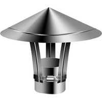 Edelstahl-regenkappe Für Schornsteine Mit Vogelschutz Für Rohre, Silber, 80-300 Mm (150 Mm/5,90 Zoll)