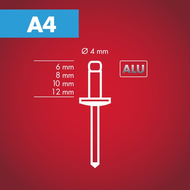 Arrow Blindniete RA Alu Ø 4 mm x 8 mm 100 Stück