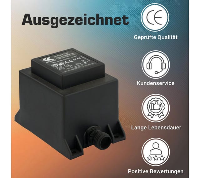 Kerry Electronics Trafo 39,6W 12V/AC IP44 Netzkabel 2-Pin-Stecker