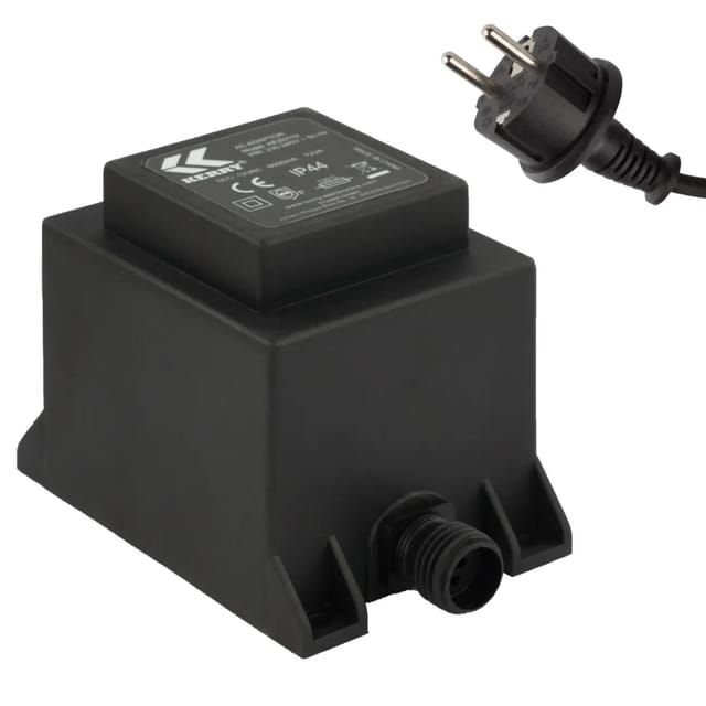 Kerry Electronics Trafo 72W 12V/AC IP44 Netzkabel 2-Pin-Stecker