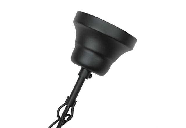 EASYLIGHT Hängeleuchte Glas Metall Rustikal Ø 40 cm Rund Schwarz Weiß E27 Athen