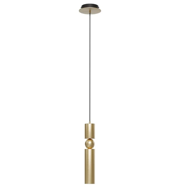 Licht-Erlebnisse Pendelleuchte Schmal Ø 12 cm GU10 In Gold Höhenverstellbar Hograr