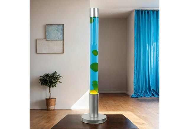 EASYLIGHT Lavalampe Grün Blau 76 cm Hoch mit Leuchtmittel Alan