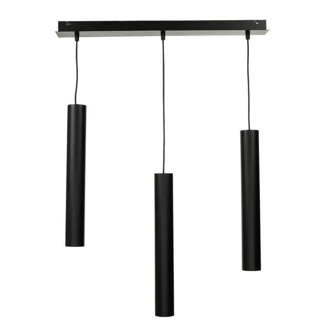 Licht-Erlebnisse Hängelampe Metall Schwarz 3-Flammig GU10 62 cm Breit Höhenverstellbar