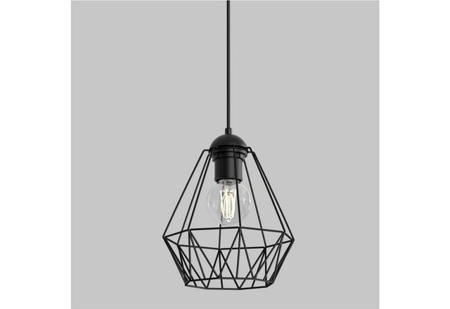 Licht-Erlebnisse Hängelampe Metall Schwarz E27 Höhenverstellbar 19 cm Breit