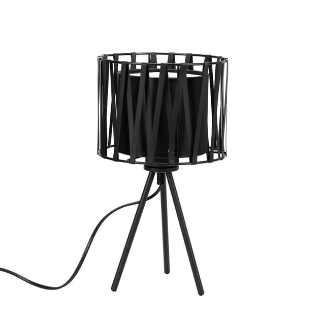 EASYLIGHT Tischlampe Schwarz Dreibein 35 cm Hoch Modern E27