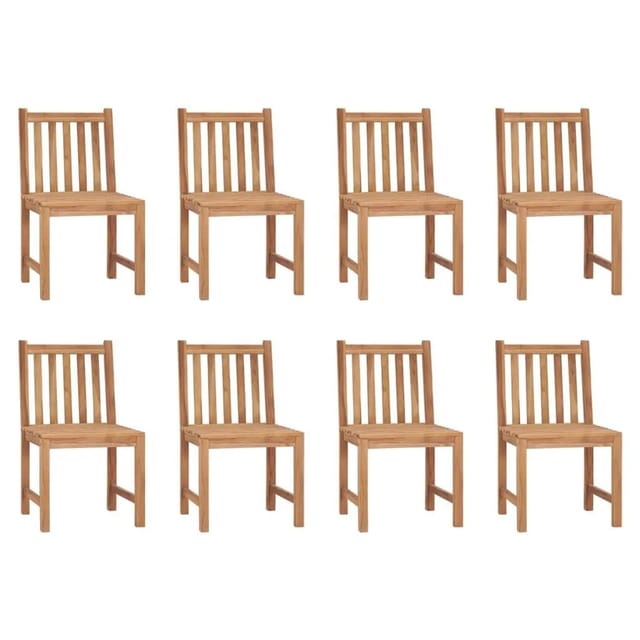 vidaXL Gartenstühle 8 Stk Massivholz Teak 3073087