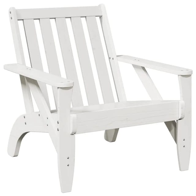 vidaXL Adirondack-Gartenstuhl Weiß 75x77x77 cm Massivholz Kiefer 859328