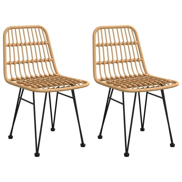 vidaXL Gartenstühle 2 Stk 48x62x84 cm PE-Rattan 319428