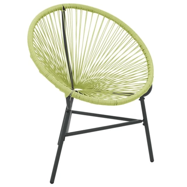 vidaXL Acapulco-Gartenstuhl Poly Rattan Grün 313141