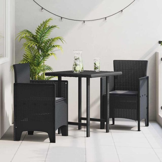 vidaXL Gartenstuhl 2 Stk Anthrazit 53 x 49 x 85 cm PP 847451