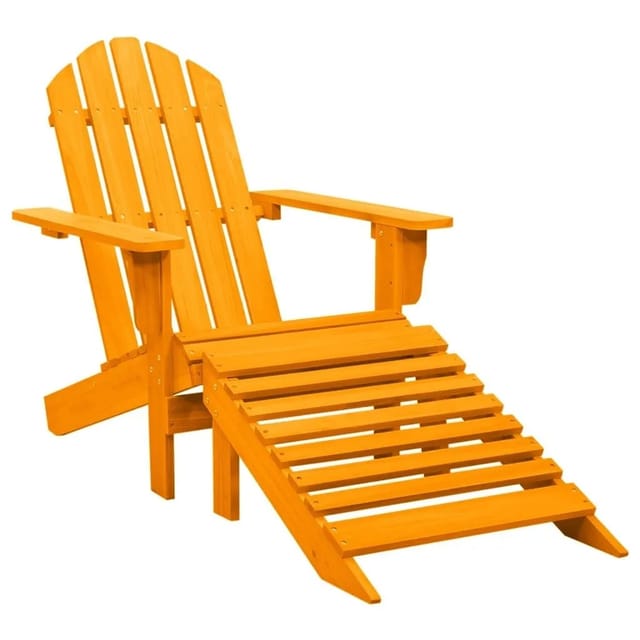 vidaXL Adirondack-Gartenstuhl mit Fußteil Massivholz Tanne Orange 315868