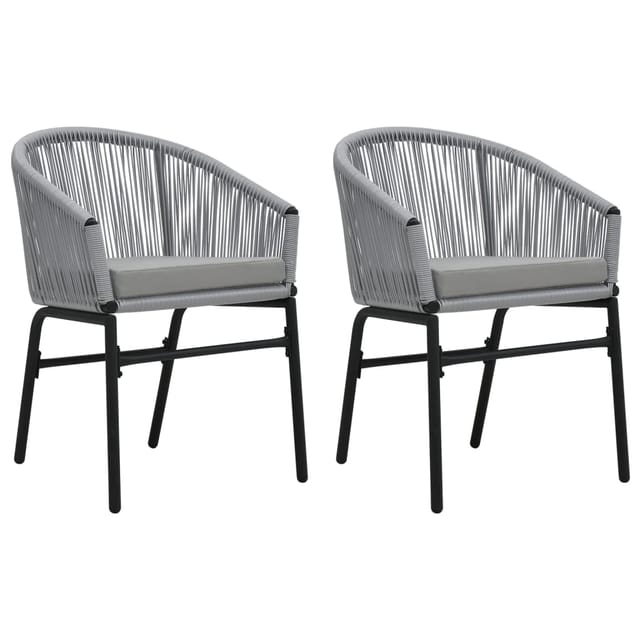vidaXL Gartenstühle 2 Stk Anthrazit PE-Rattan 48137