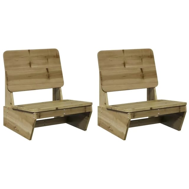 vidaXL Gartenstühle 2 Stk 60x64x70,5 cm Kiefernholz Imprägniert 859316