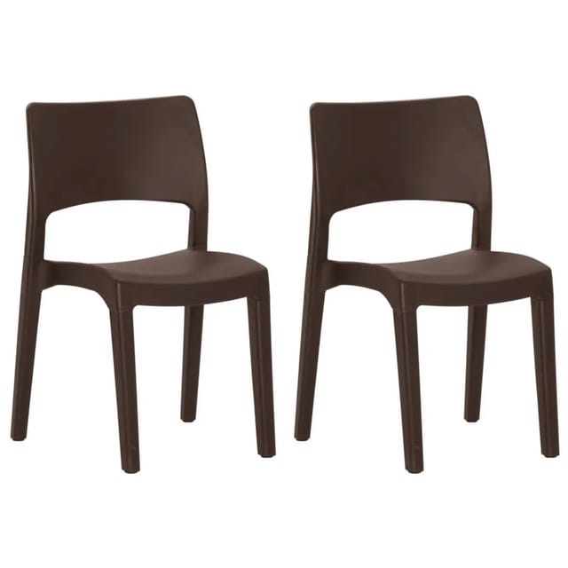 vidaXL Gartenstühle 2 Stk Mokka Polypropylen 317727