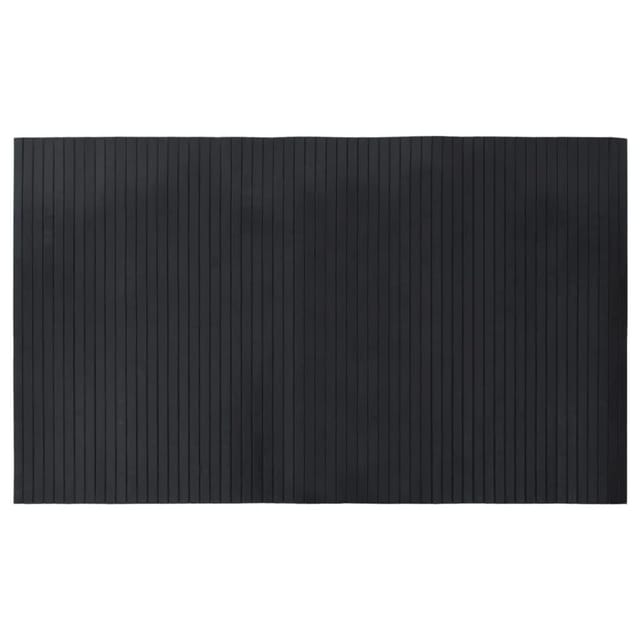vidaXL Teppich Rechteckig Schwarz 60x100 cm Bambus 376708