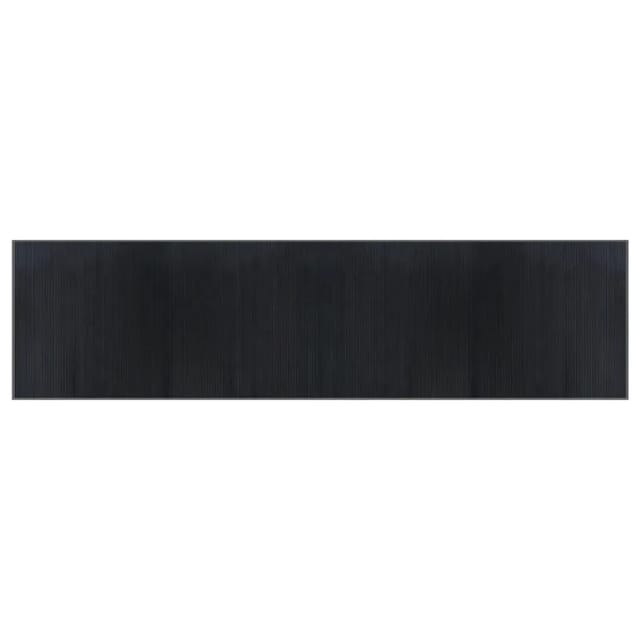vidaXL Teppich Rechteckig Grau 100x400 cm Bambus 376958
