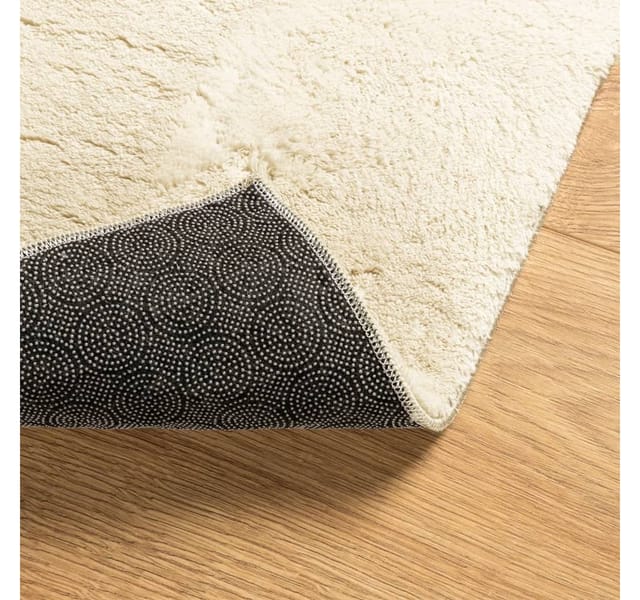 vidaXL Teppich HUARTE Kurzflor Weich und Waschbar Creme 100x200 cm 375036