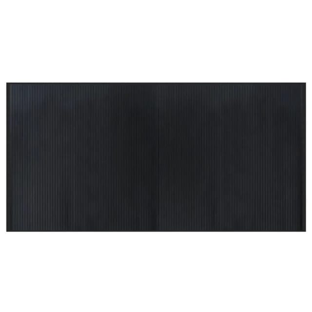 vidaXL Teppich Rechteckig Schwarz 100x200 cm Bambus 376942