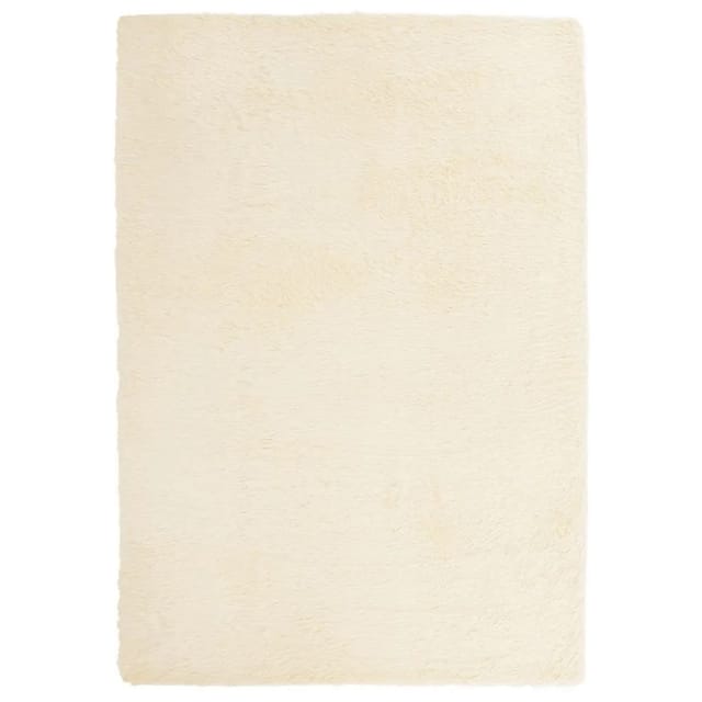 vidaXL Teppich Shaggy Hochflor NAVARRA Creme 120x170 cm Polyester 4102823