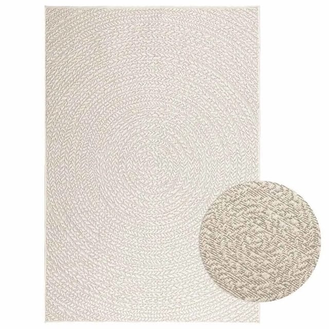 vidaXL Teppich ZIZUR Creme 120x170 cm Jute-Optik Indoor und Outdoor 4010377