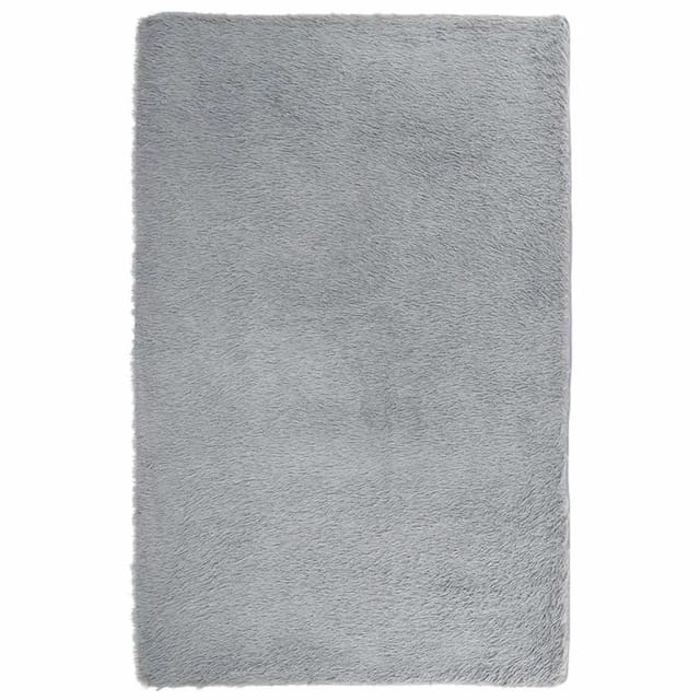 vidaXL Teppich Shaggy Hochflor NAVARRA Hellgrau 130x200 cm Polyester 4102834