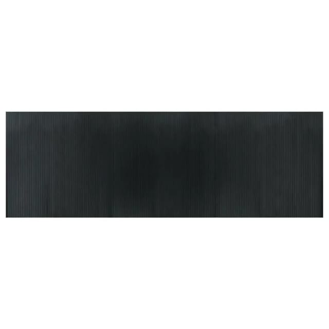 vidaXL Teppich Rechteckig Grau 100x300 cm Bambus 376814