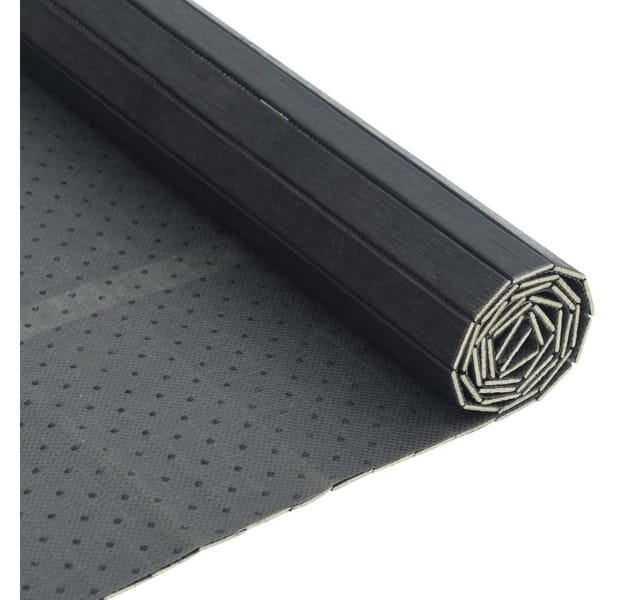 vidaXL Teppich Rechteckig Grau 60x300 cm Bambus 376724