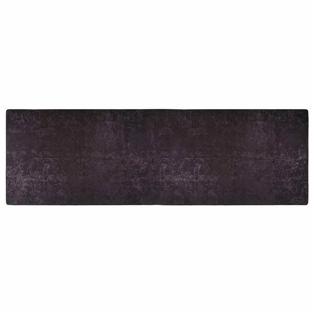 vidaXL Teppich Waschbar 80x300 cm Anthrazit Rutschfest 337953