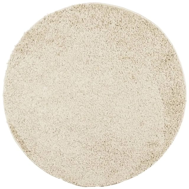 vidaXL Teppich Shaggy Hochflor Modern Golden Ø 160 cm 375356