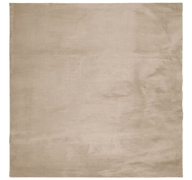 vidaXL Teppich HUARTE Kurzflor Weich und Waschbar Sandfarben 160x160cm 375059