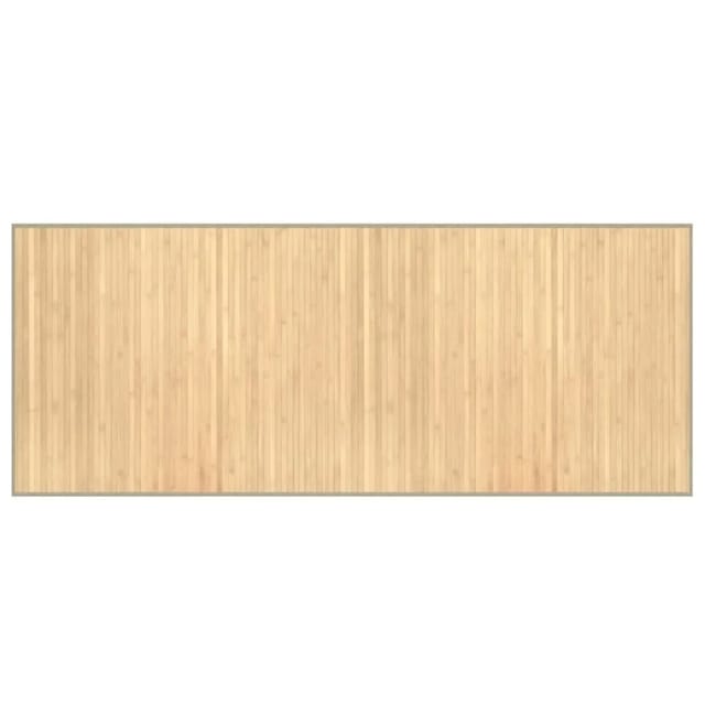 vidaXL Teppich Rechteckig Hell Natur 80x200 cm Bambus 376909
